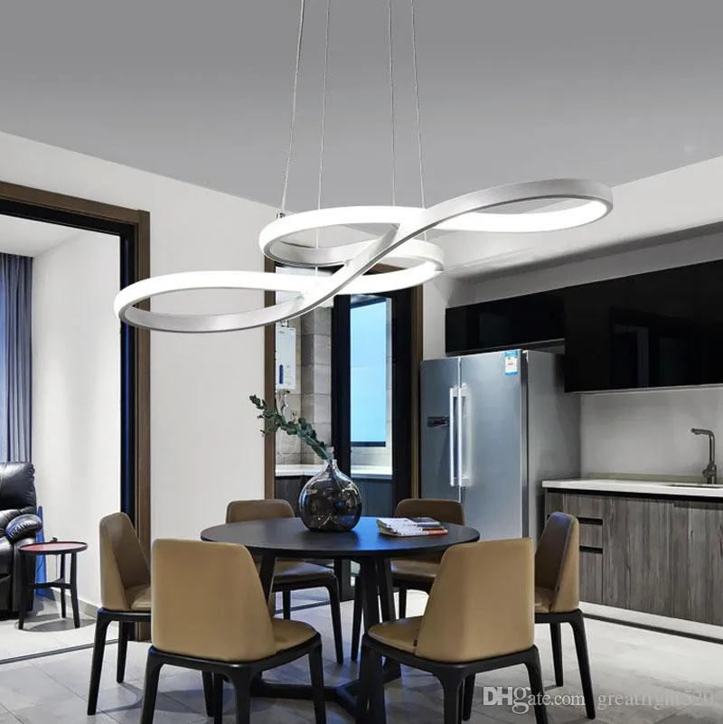 Современный светодиодный подвесной светильник полосы 58 W музыкальных нот кривой