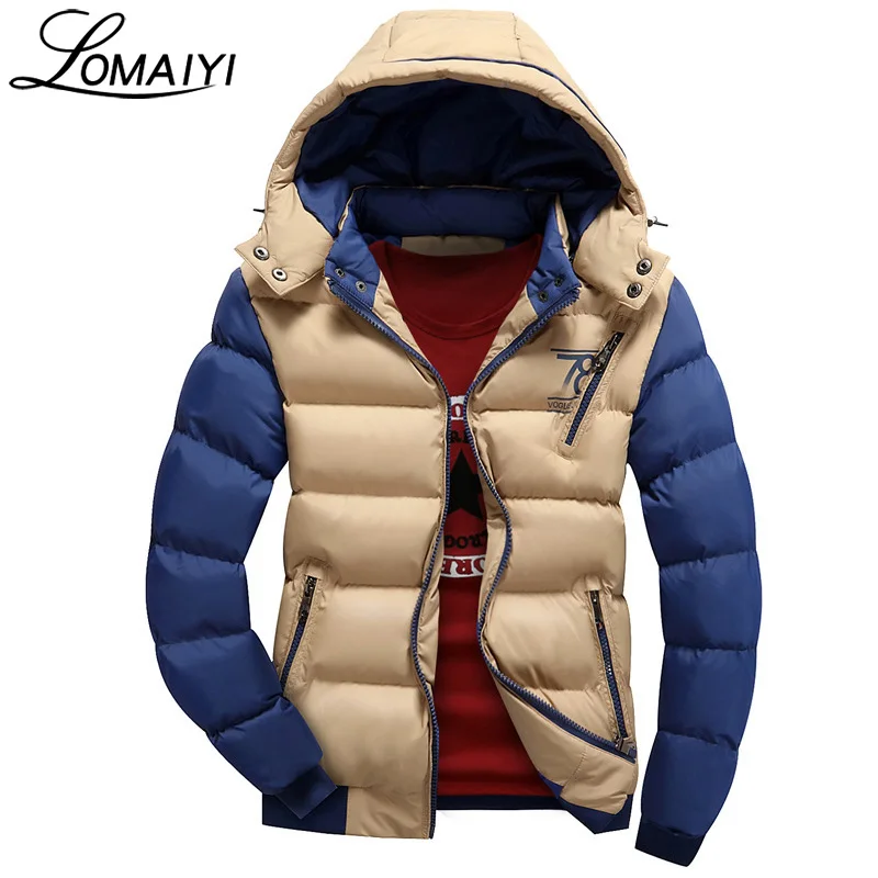 Lomaiyi 2017 зимняя стеганая куртка Для мужчин парка теплые толстые хлопковые пальто