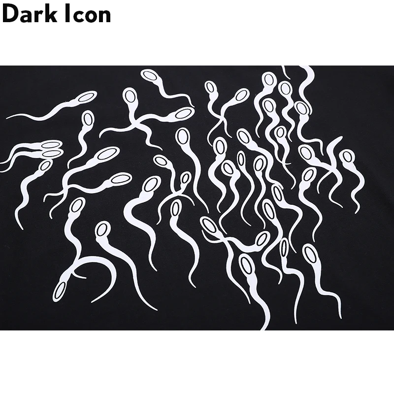 Dark Icon Strong Survive T-shirt Men Summer Crew Neck Hip Hop Tshirt Black Cotton Tee Shirts Streetwear Clothes