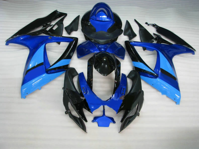 

Nn-Fairings For Suzuki GSXR600 GSXR750 K6 06 07 2006 2007 ABS Plastic Motorcycle Fairing Kit Bodywork Voltcom Blue blac Covers
