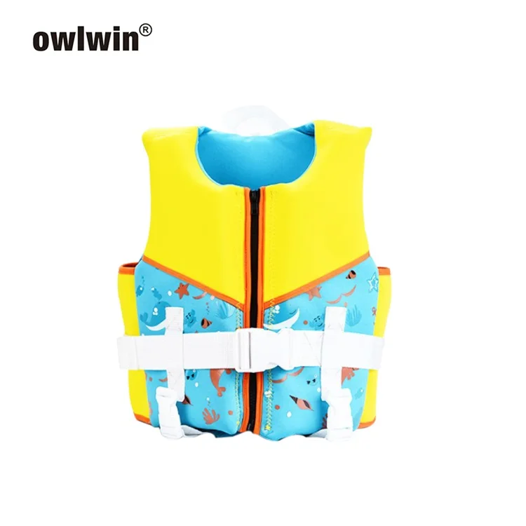 Синий Owlwin детский спортивный детский спасательный жилет, куртка, детский неопреновый Каякинг, катание на лодке, одежда из пеноматериала, спасательный жилет - Цвет: Синий