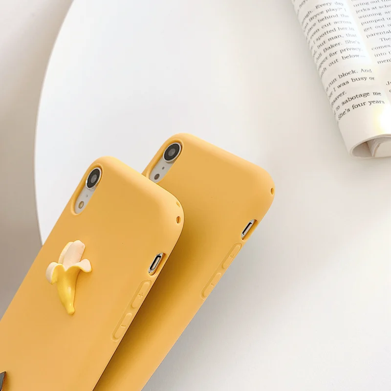 Милый 3D желтый банан силиконовый чехол для huawei P30 mate 20 10 Pro P20 Lite P10 Nova 3 3i 4 Honor P Smart Plus