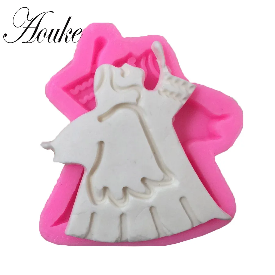 Aouke 1 шт. форма колдунья Пищевая силиконовая собачка кость домашняя для