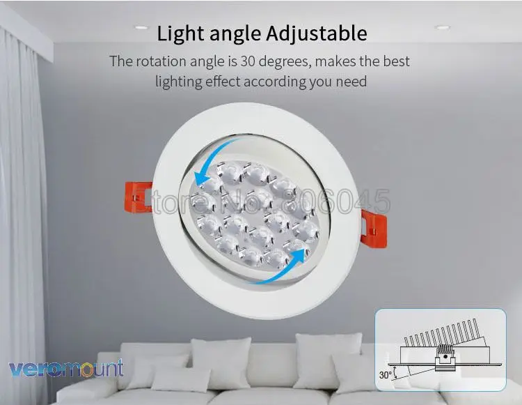 FUT062 AC85-265V Milight 9 Вт RGB+ CCT Вай-Фай совместимый светодиодный потолочный прожектор 2,4G Беспроводной 4-Зона дистанционного управления Android/iOs APP Управление