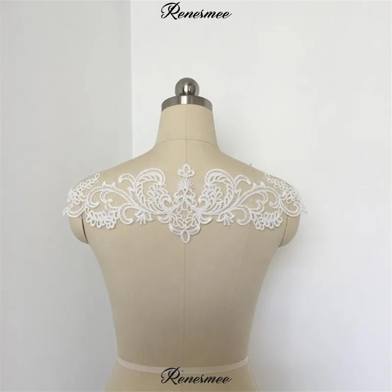 Кружевная аппликация цвета слоновой кости большой воротник с вырезом вышивка