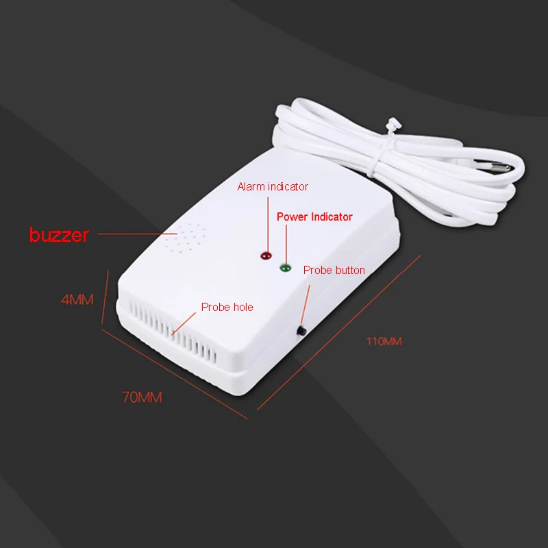 High Sensitive Independent Gas Detector Alarm Gas Leakage Detector for Home Security Dropshipping FAS