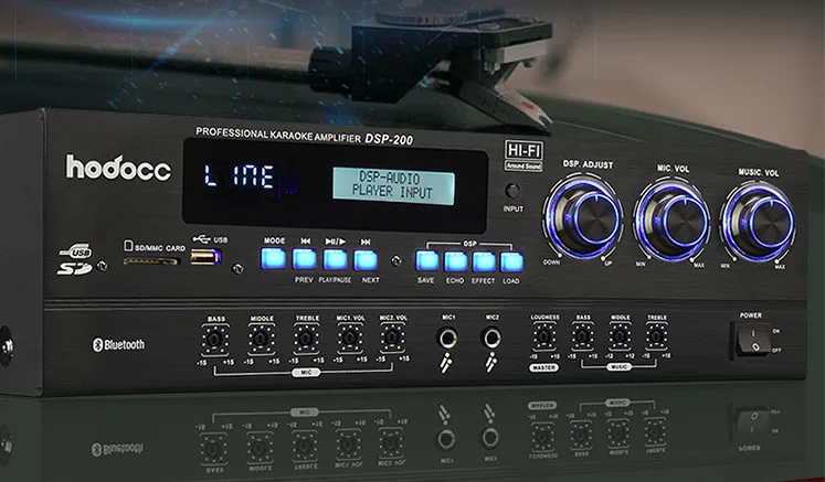 450 Вт+ 450 Вт DSP200 домашний ktv аудио гостиная караоке цифровой dsp Bluetooth усилитель мощности высокой мощности аудио усилитель