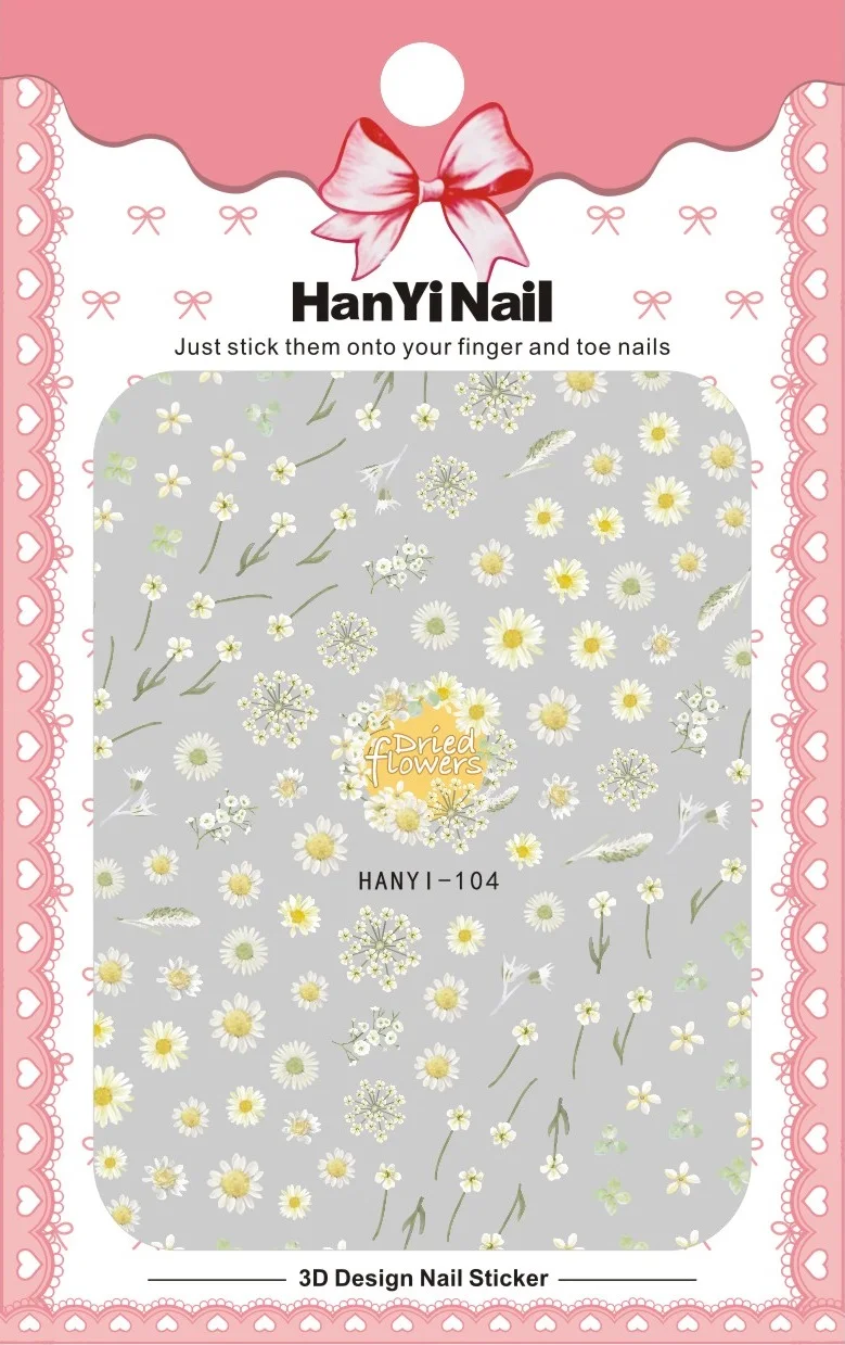 HANYI104 HanYiNail 104-134 Новинка Весна счастливый кот фантазия цветы ногти искусство стикер Harajuku обертки для ногтей наклейки Советы маникюрные наклейки - Цвет: HANYI104