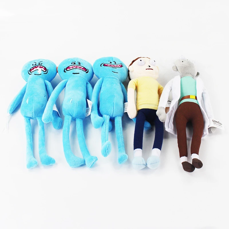 6 шт/лот 25 см Рик и Морти Happy Sad Foamy Meeseeks Морти Рик Плюшевые игрушки Мягкая набивная кукла игрушки для детей рождественские подарки