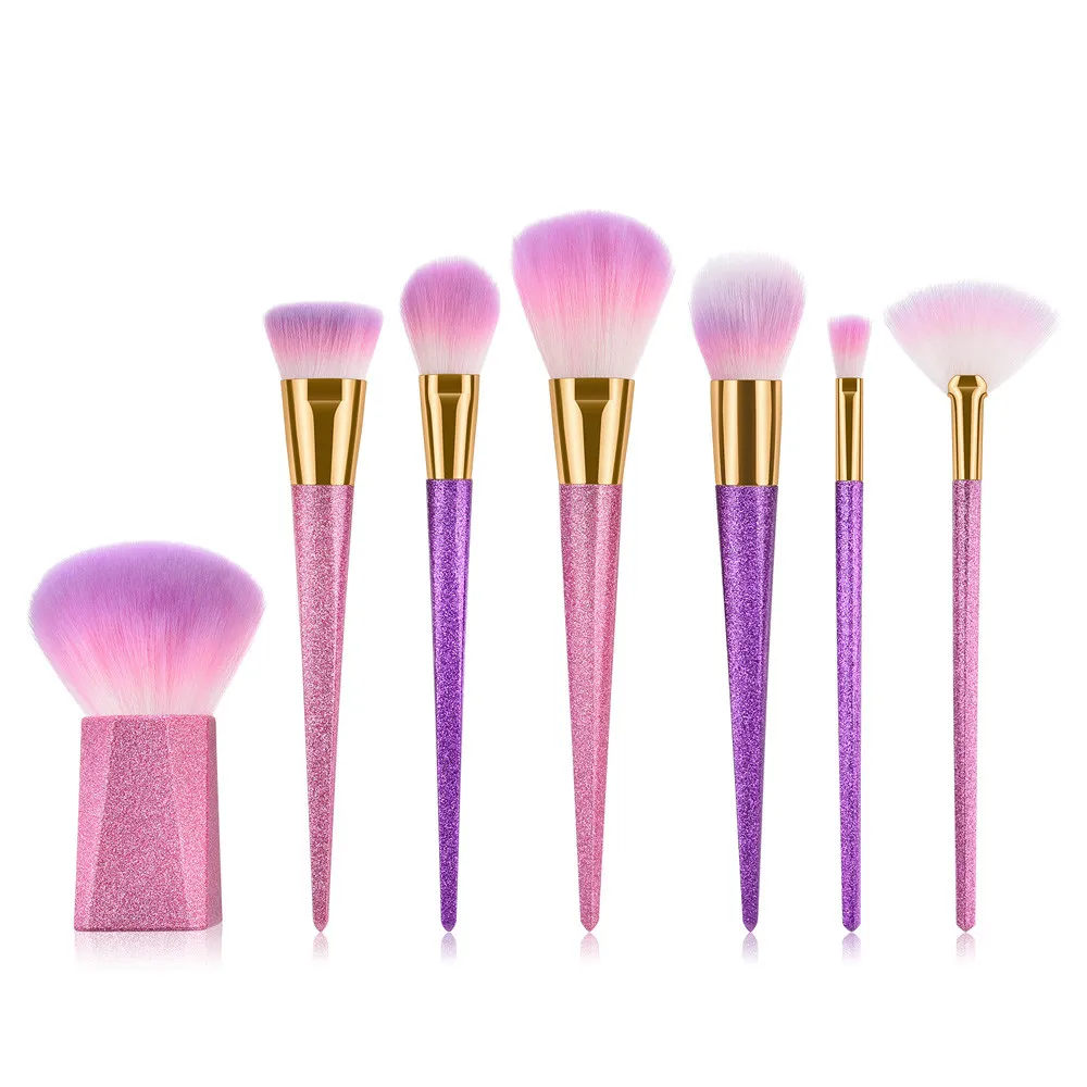 2019 женские модные роскошные pinceaux maquillage 7 шт Русалка кисти для макияжа основа