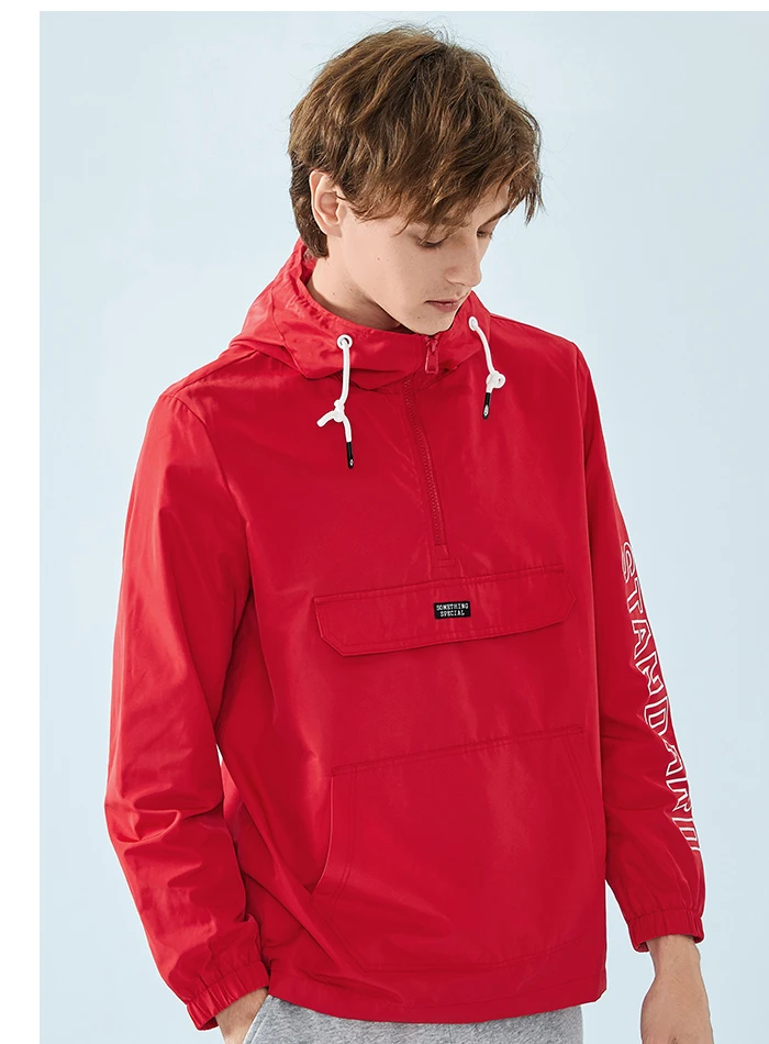 SEMIR мужская куртка с капюшоном на молнии, мужская спортивная куртка с капюшоном на шнурке, куртка с принтом, с карманом-кенгуру, на молнии сбоку, уличная одежда