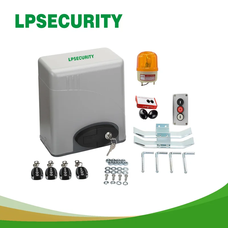 LPSECURITY 600 кг 2 4 6 брелков автоматический Электрический раздвижные ворота открывалка(датчик GSM Кнопка лампа для клавиатуры опционально - Цвет: KIT 6