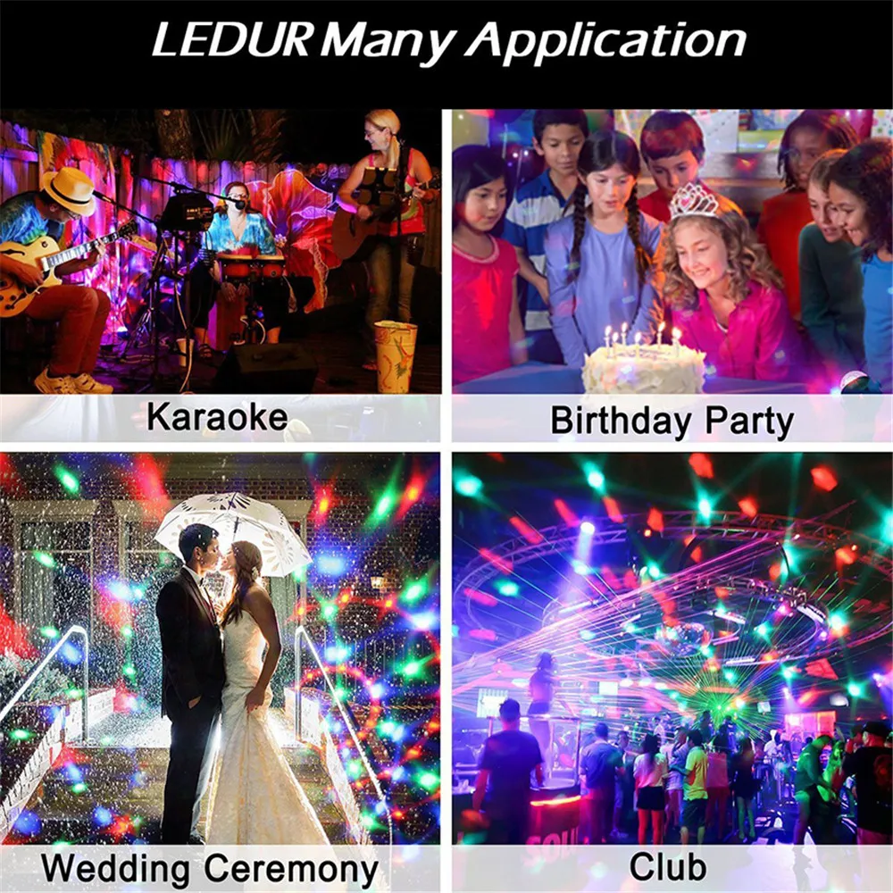 

LED Stage Lights Sound Activated 18 LED DMX512 RGB DJ Dance Par Lights Disco Party KTV Bar Wedding Lights with Remote
