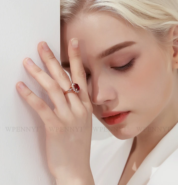 Женские Классические кольца на палец цвета розовое золото Erstwhile Memory ретро