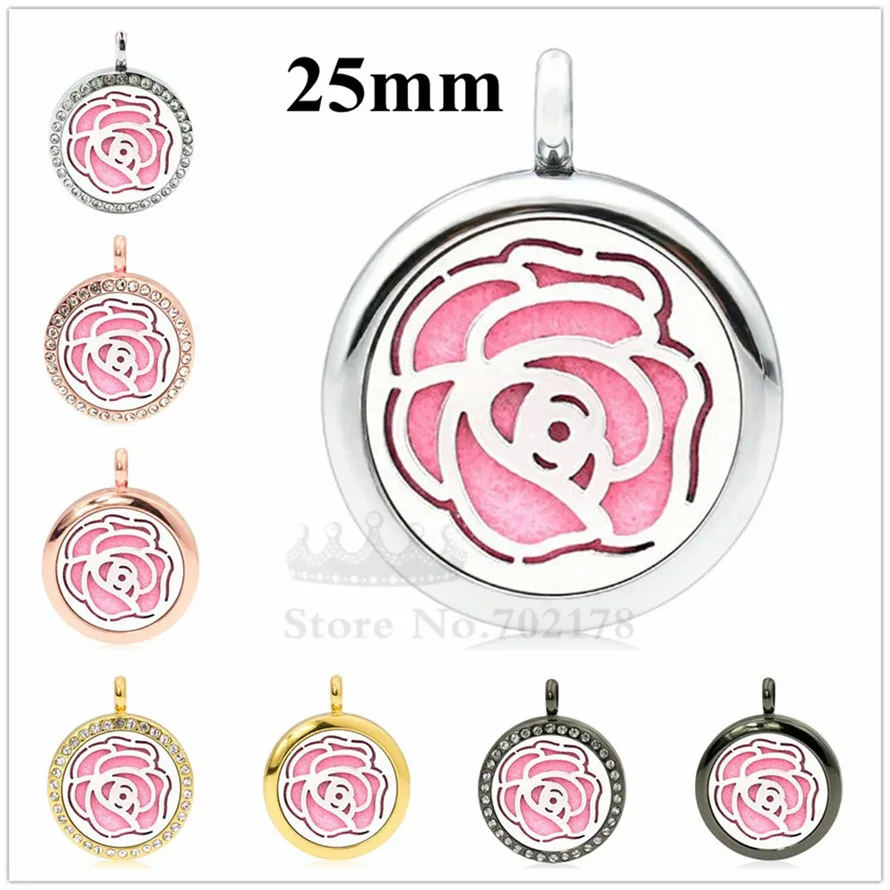 25 мм медальон эфирное масло диффузор Кулон (бесплатно 5 шт Случайные