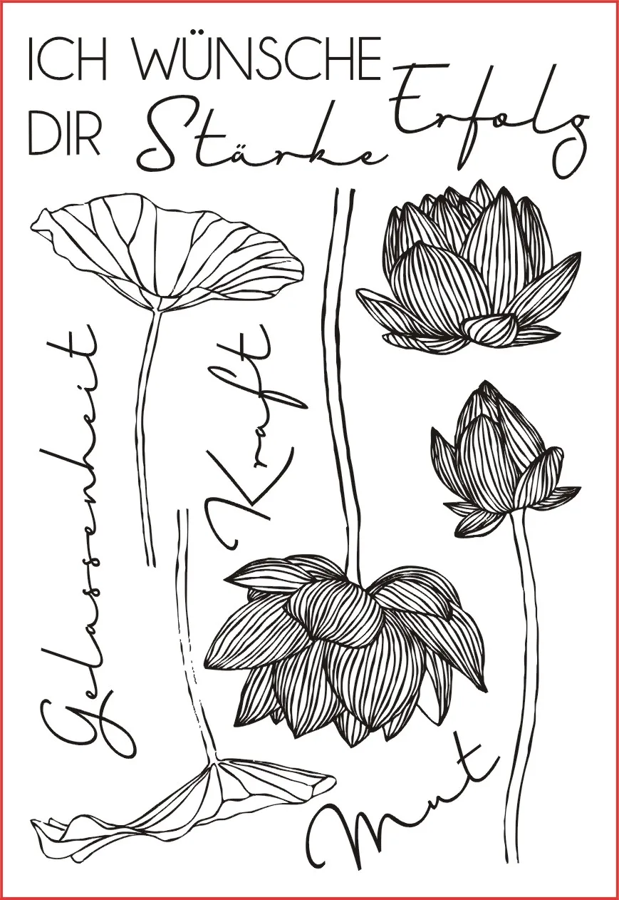 

German flower Transparent Clear Silicone Stamp/Seal for DIY scrapbooking/photo album Decorative clear stamp H316