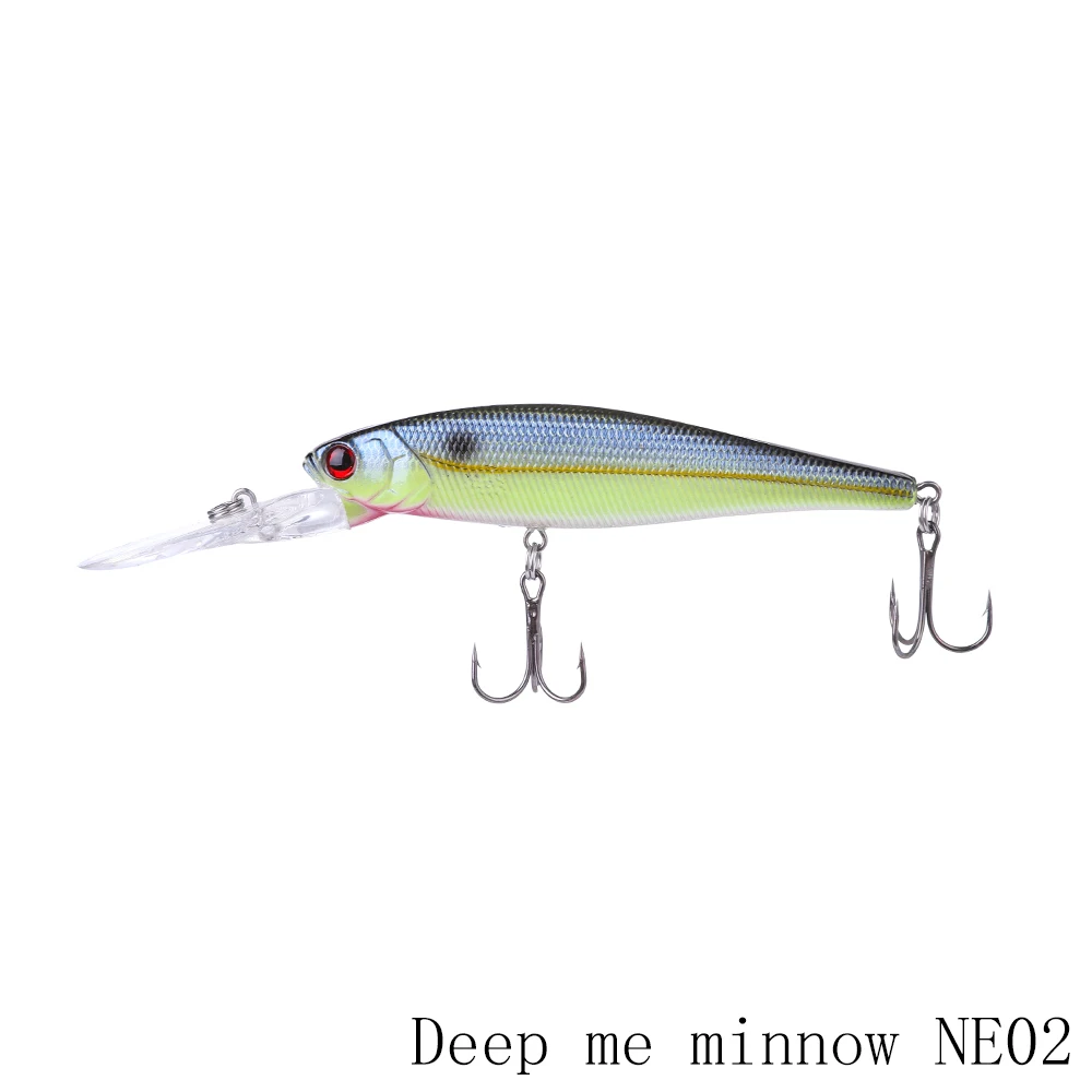 Deep me minnowNE02 Makebass 3,94 дюйма/0,59 унций рыболовные приманки Плавающий Гольян искусственная жесткая приманка бас форель воблеры рыболовные снасти внутренний стальной шар - Цвет: Deep me minnowNE02