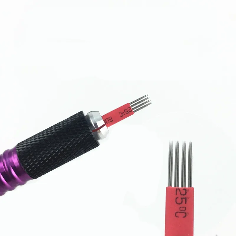 100 шт. Подробная информация о 3D Перманентный макияж бровей Тату иглы