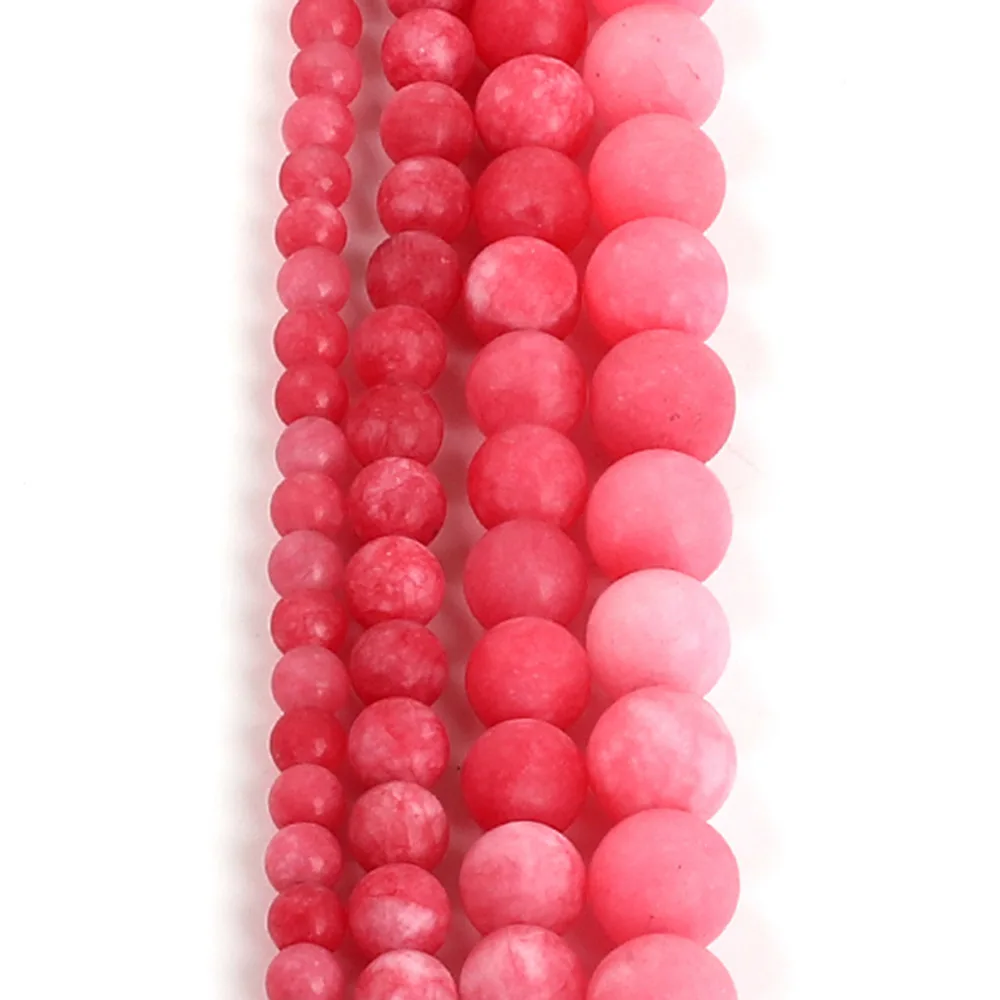 Горячая продажа 6/8/10/12 мм матовые красные полосы Rhodochrosite круглые каменные бусины