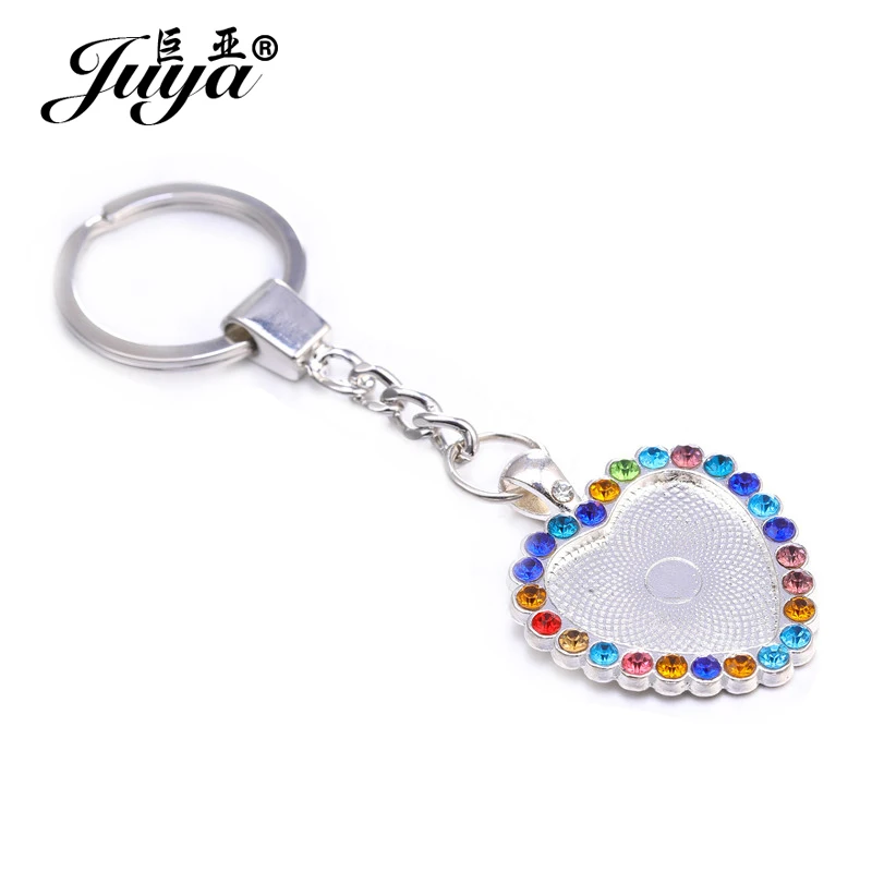 2pcs/lot 25mm Heart Shape Ancient Gold Cabochon Base Setting For Metal Key Keychain Pendant Jewelry Making Findings Handmade | Украшения и