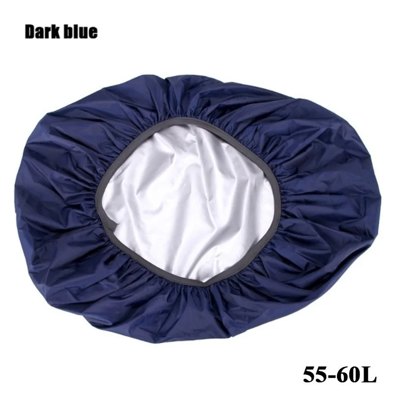 Dark blue 60L TACTIFANS 190D сумка дождевик 60L Переносной Водонепроницаемый Анти-слеза пылезащитный рюкзак с УФ-защитой Кемпинг Туризм серебряное покрытие - Цвет: Dark blue 60L