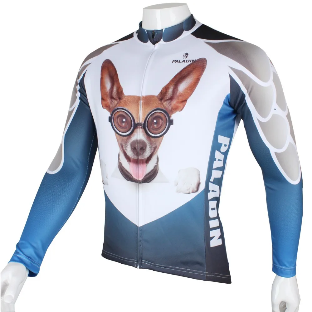 PALADIN &quot 3D Puppy Mens Long Sleeve Cycling Jersey Bike Shirt Clothing | Спорт и развлечения