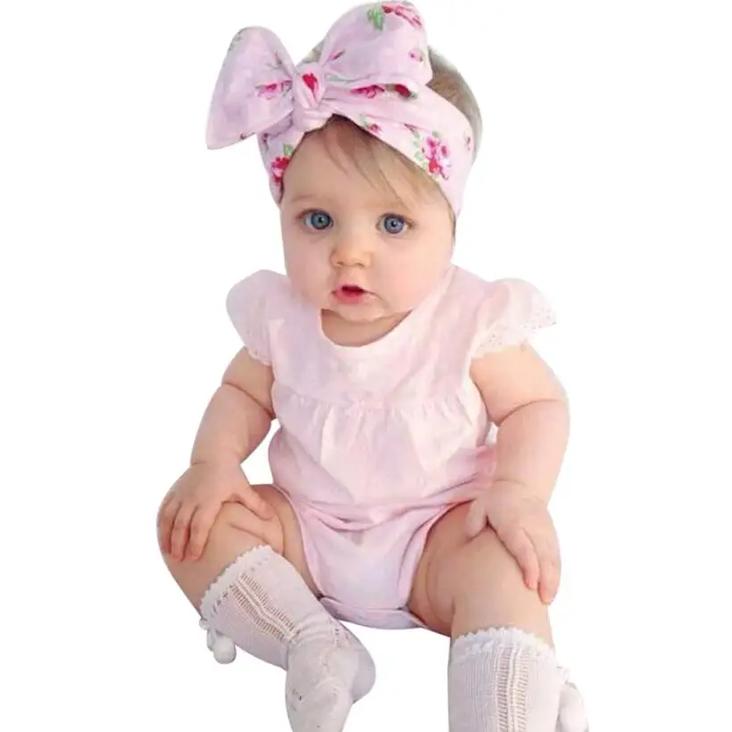 2017 новорожденных Детское Боди хлопок кружева детские комбинезоны костюм для