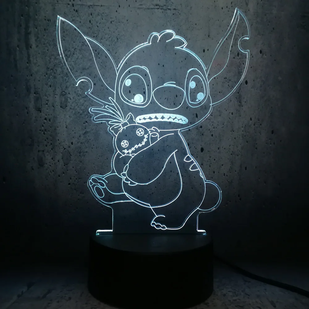 Светодиодный ночник GRIMACE Stitch лавагуд для домашних животных пришельцев собак