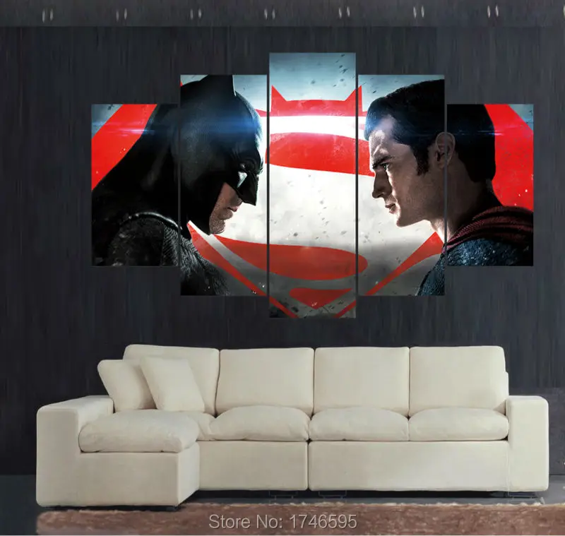 2016 г. Принт Бэтмен против Супермена Рассвет Справедливости Постер из фильма