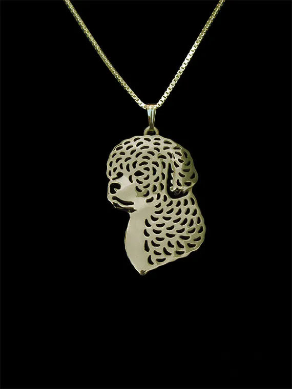 Portuguese Water Dog pendant necklace women gold silver statement men | Украшения и аксессуары