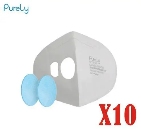 only 10 fliter Xiaomi чисто анти-загрязнения воздуха спортивная маска с PM2.5 550 мАч перезаряжаемый фильтр Трехмерная структура очистки - Цвет: only 10 fliter