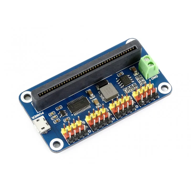 Сервопривод Waveshare для micro:bit 16-канальный 12-битный интерфейс I2C поддерживает SG90 MG90S