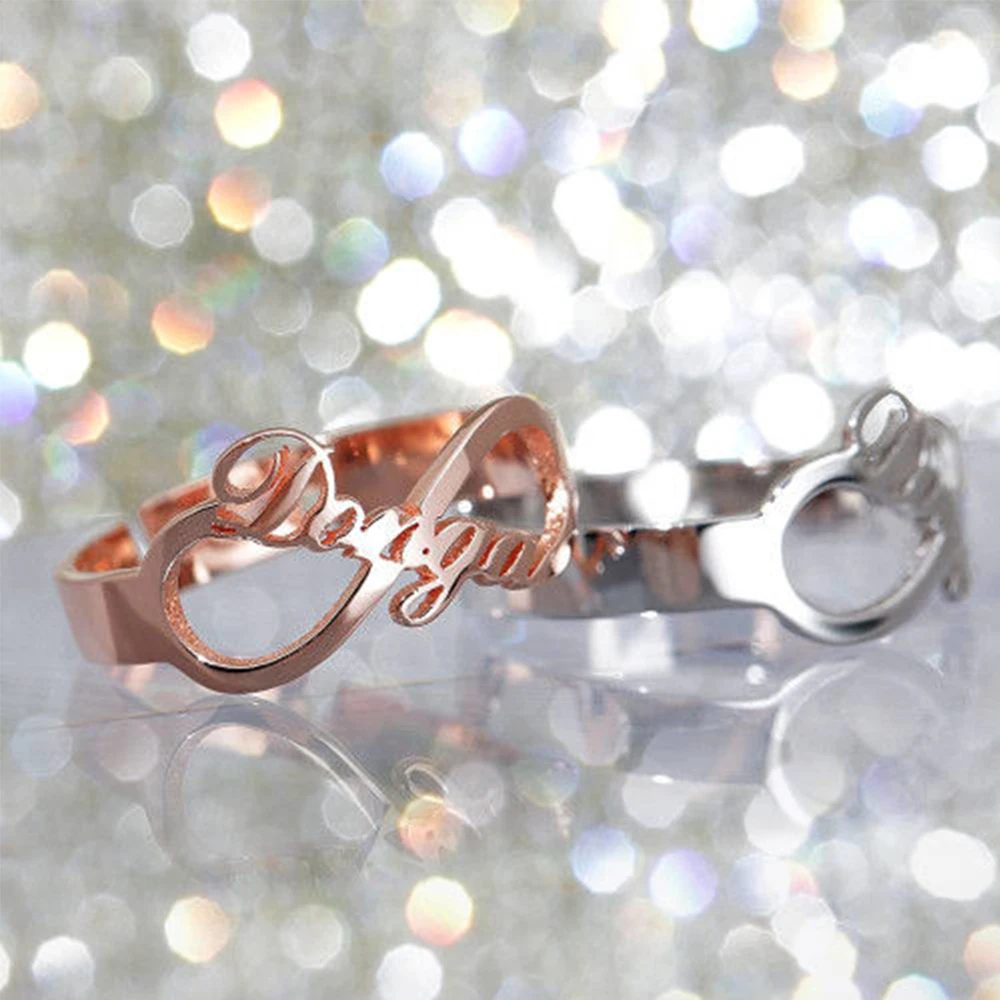 SOUFEEL персонализированное имя кольцо для Для женщин розового золота ленты Цвет