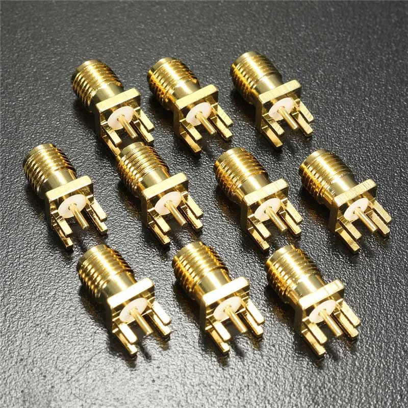 10pcs1.6 мм SMA гнездо для припоя гайка кромка зажим печатной платы прямое Крепление