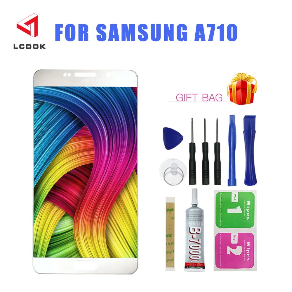 Регулируемая яркость ЖК для Samsung Galaxy A7 2016 A710 A710F A710M дисплей кодирующий