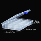 WLYeeS 15 ячеек регулируемая для хранения украшений, бусин коробка пластиковый прозрачный контейнер с отделениями Чехол Контейнер товары для дома коробка