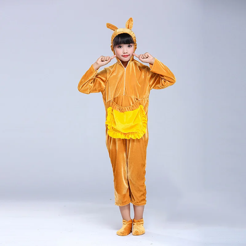 Детский костюм животного для детей Косплэй te Золотой Бархат шоу на Хэллоуин