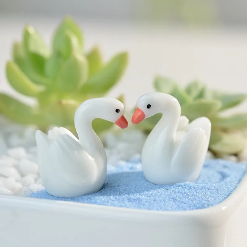 2 шт./компл. миниатюрные фигурки искусственные украшения животные полимерные