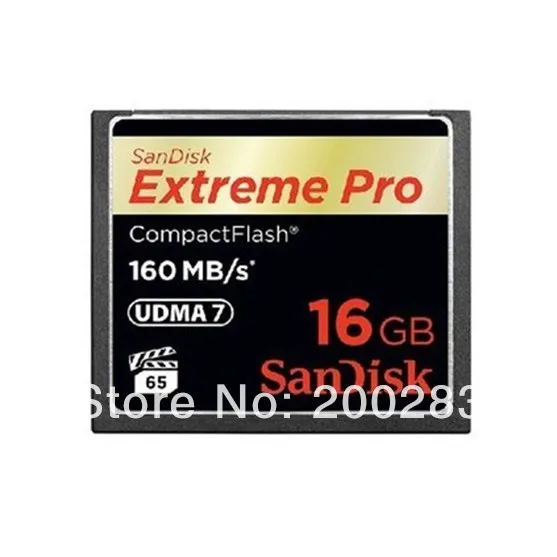 Новый SanDisk Extreme PRO CompactFlash карт памяти высокая скорость 1067 X 160 МБ / s CF карты 16 г