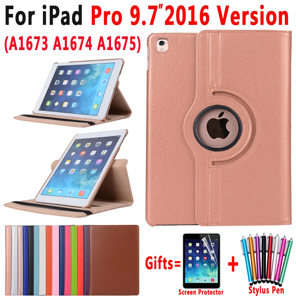 Кожаный чехол с поворотом на 360 градусов для Apple iPad Pro 9 7 2016 A1673 A1674 A1675|case for ipad|case ipad