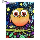 Ever Moment Алмазная картина Сова звезда цветок художественное оформление полностью квадратное сверло Вышивка крестом Алмазная вышивка украшение дома ASF1668