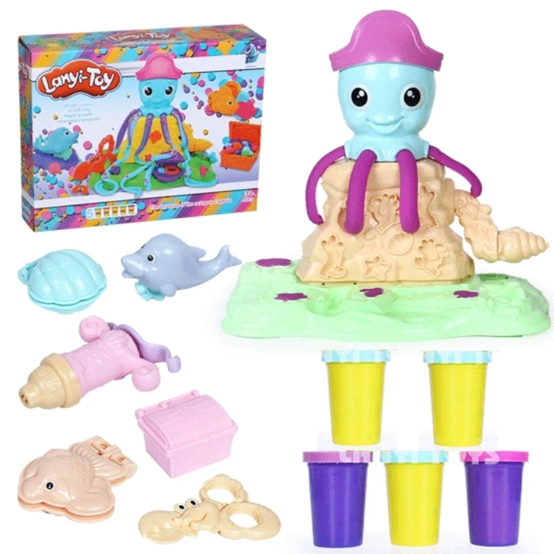 Lanyitoys оригинальная Лепка глина форма осьминога новая горячая распродажа клей для Слим пушистый слизь Пластилин детские игрушки для детей