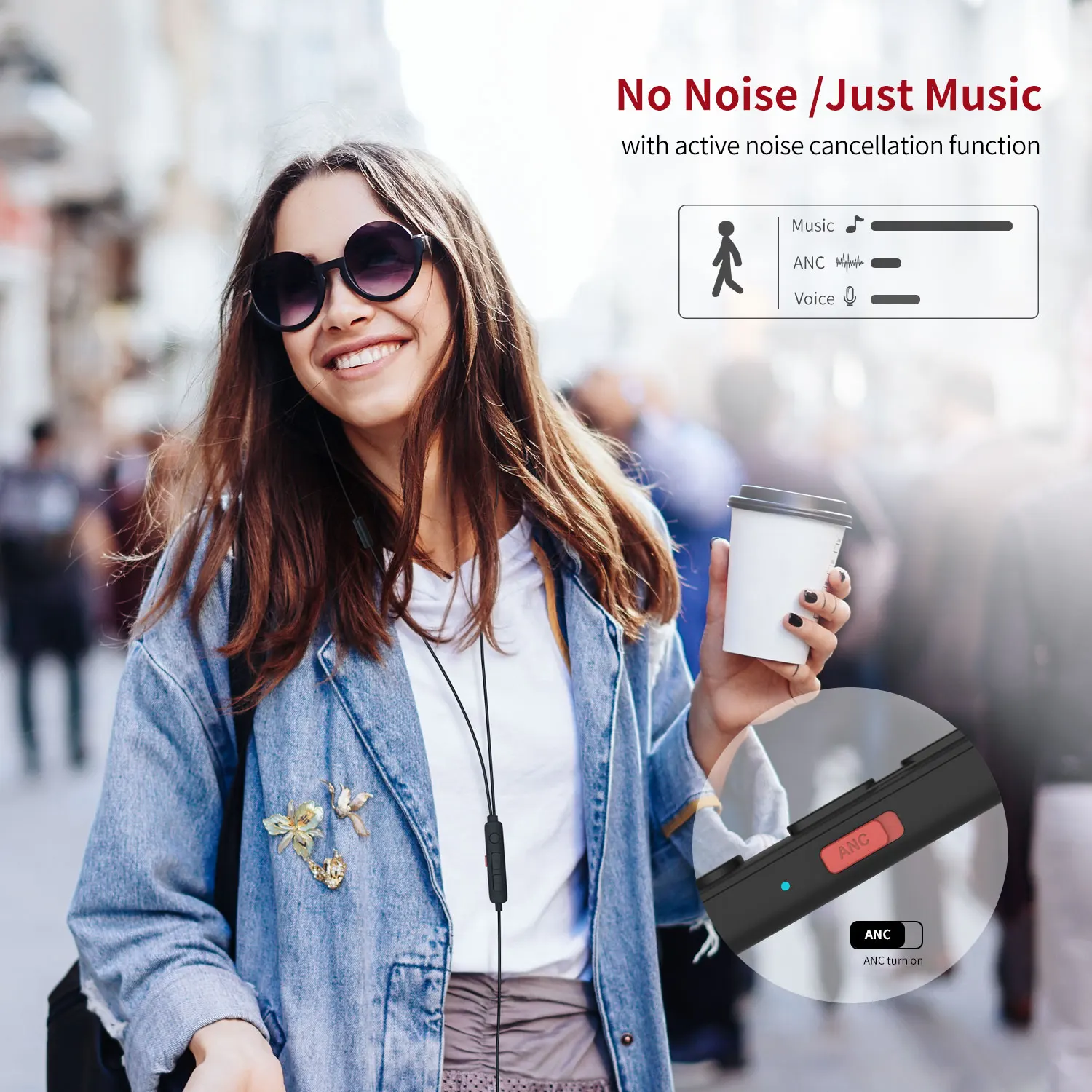 Активные наушники с шумоподавлением, usb type C, вставные проводные наушники с микрофоном, стереогарнитура с ANC для huawei, Xiaomi, samsung