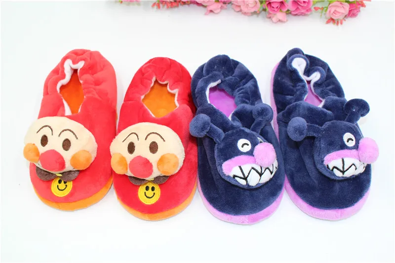 Новый Anpanman и baikinman Хлопок Дети Шлёпанцы для женщин мягкие теплые домашние тапочки