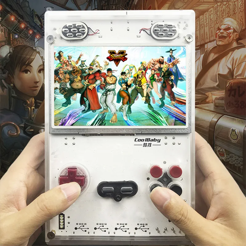 Портативный игровой плеер Coolboy 5 0 дюйма HD IPS экран с компьютерным модулем Raspberry 3 Lite