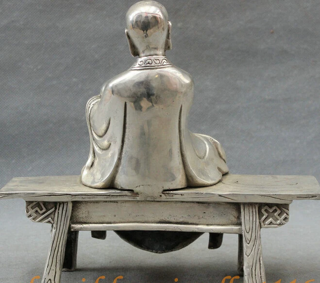 decoration Tibet copper silver Chinese Fengshui Silver Auspicious 2 Night owl Owls Animal Plum blossom Statue | Дом и сад