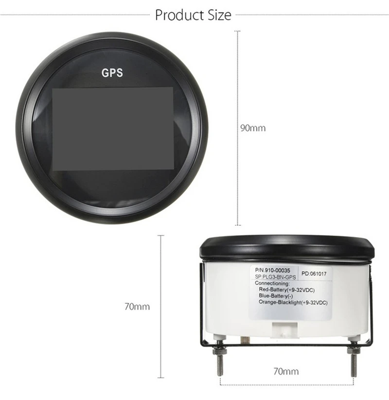 Цифровой GPS измеритель скорости для автомобилей 85 см RV с ЖК дисплеем компасом