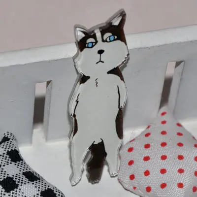 1 шт. хороший друг танец собака спорт аниме значок акриловые брошки Harajuku булавки