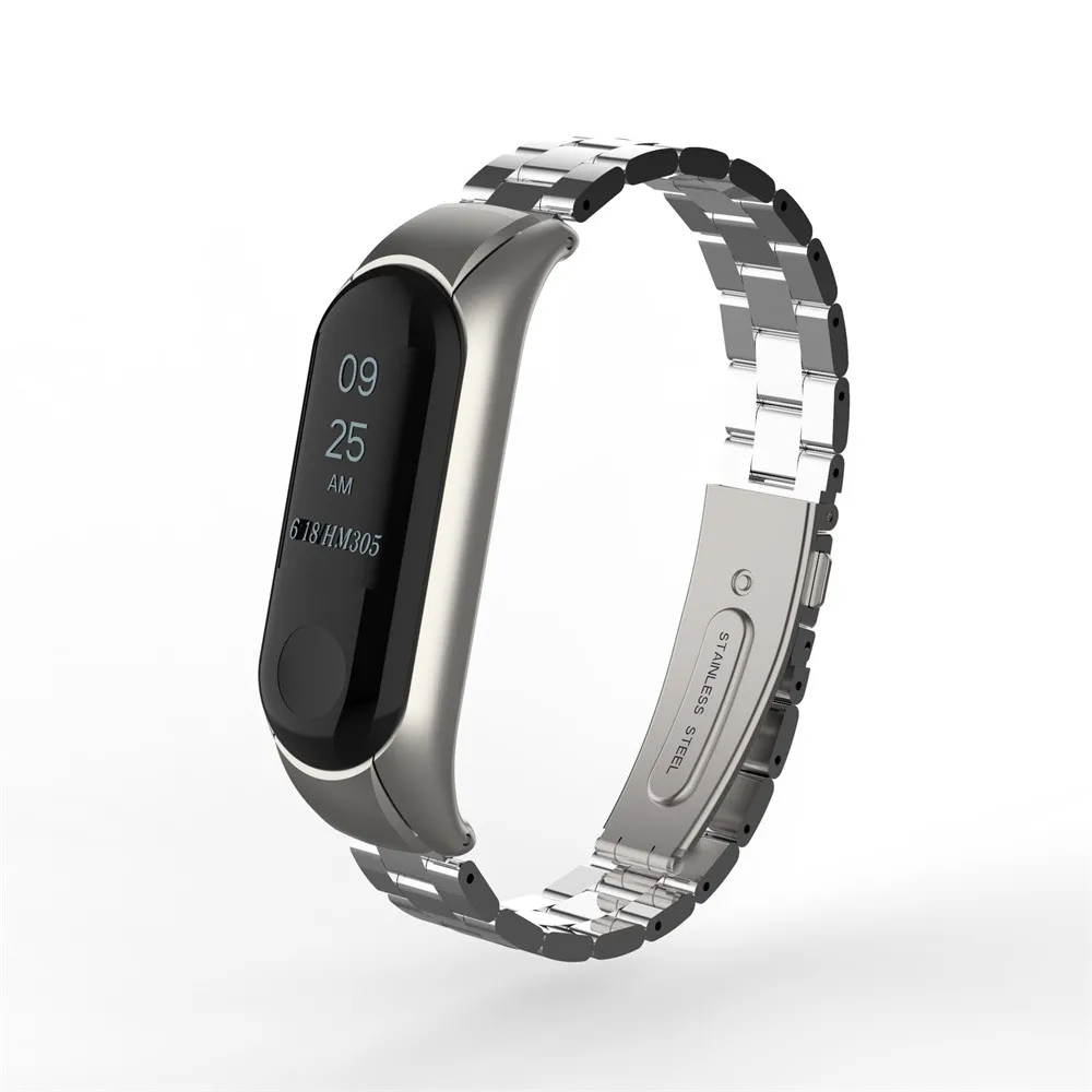 Xiaomi Mi Band 3 Waistban For Fashion Stainless Steel Luxury Wrist Strap Metal Wristband Adjust Size Sports | Электроника