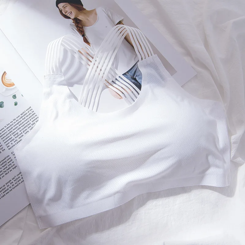 CHRLEISURE размера плюс женский спортивный бюстгальтер дышащая сетка без